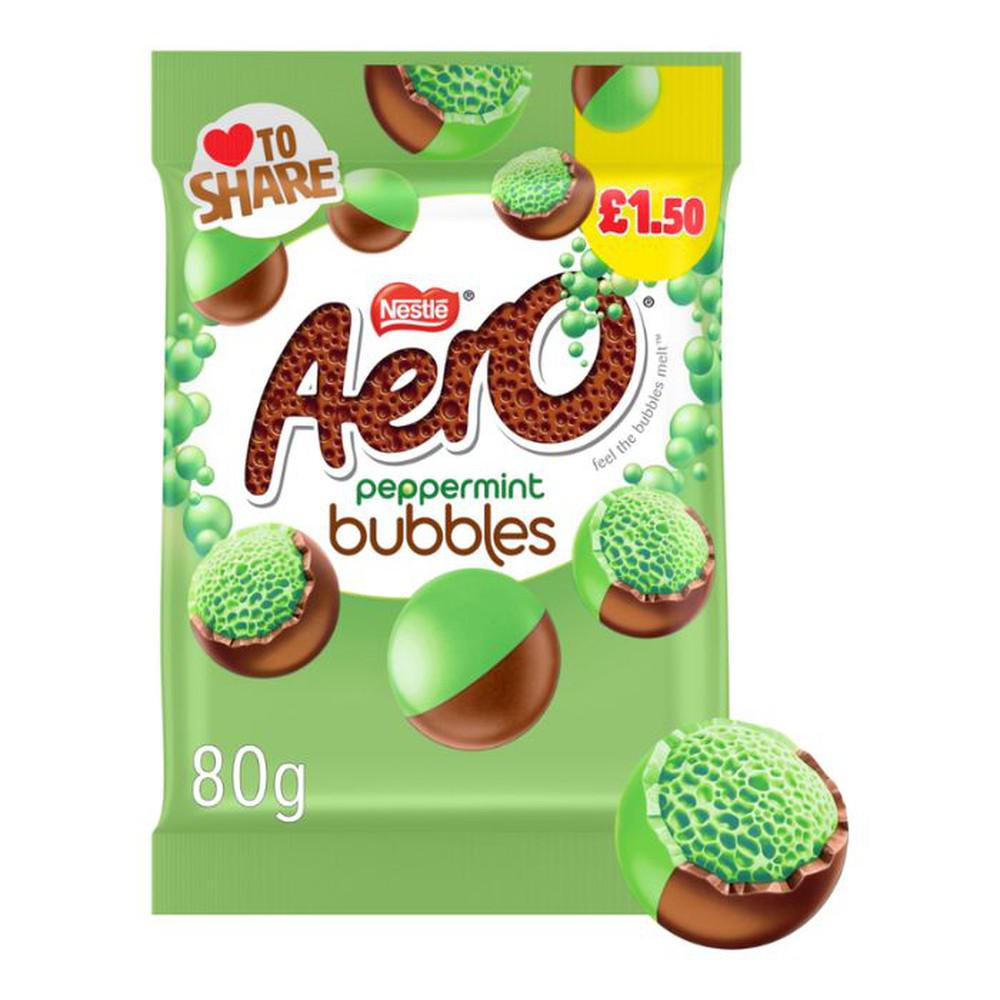 Aero Bubbles Peppermint Mint Chocolate Bag 80g