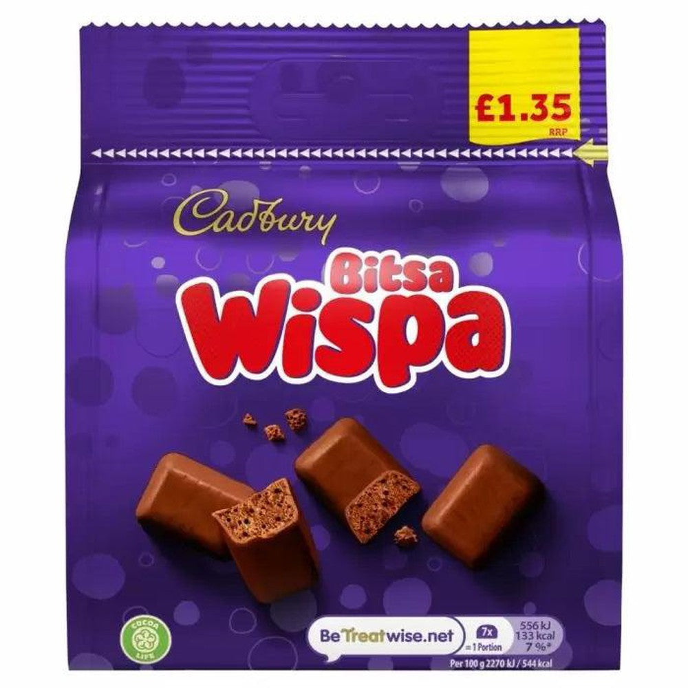 Cadbury Bitsa Wispa Milk Chocolate Bag 85g £1.35