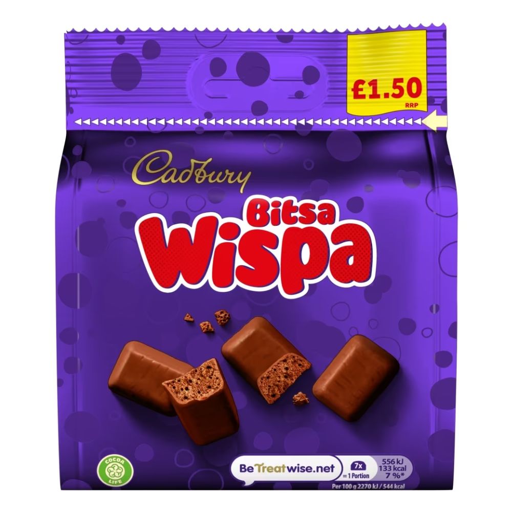 Cadbury Bitsa Wispa Milk Chocolate Bag 85g