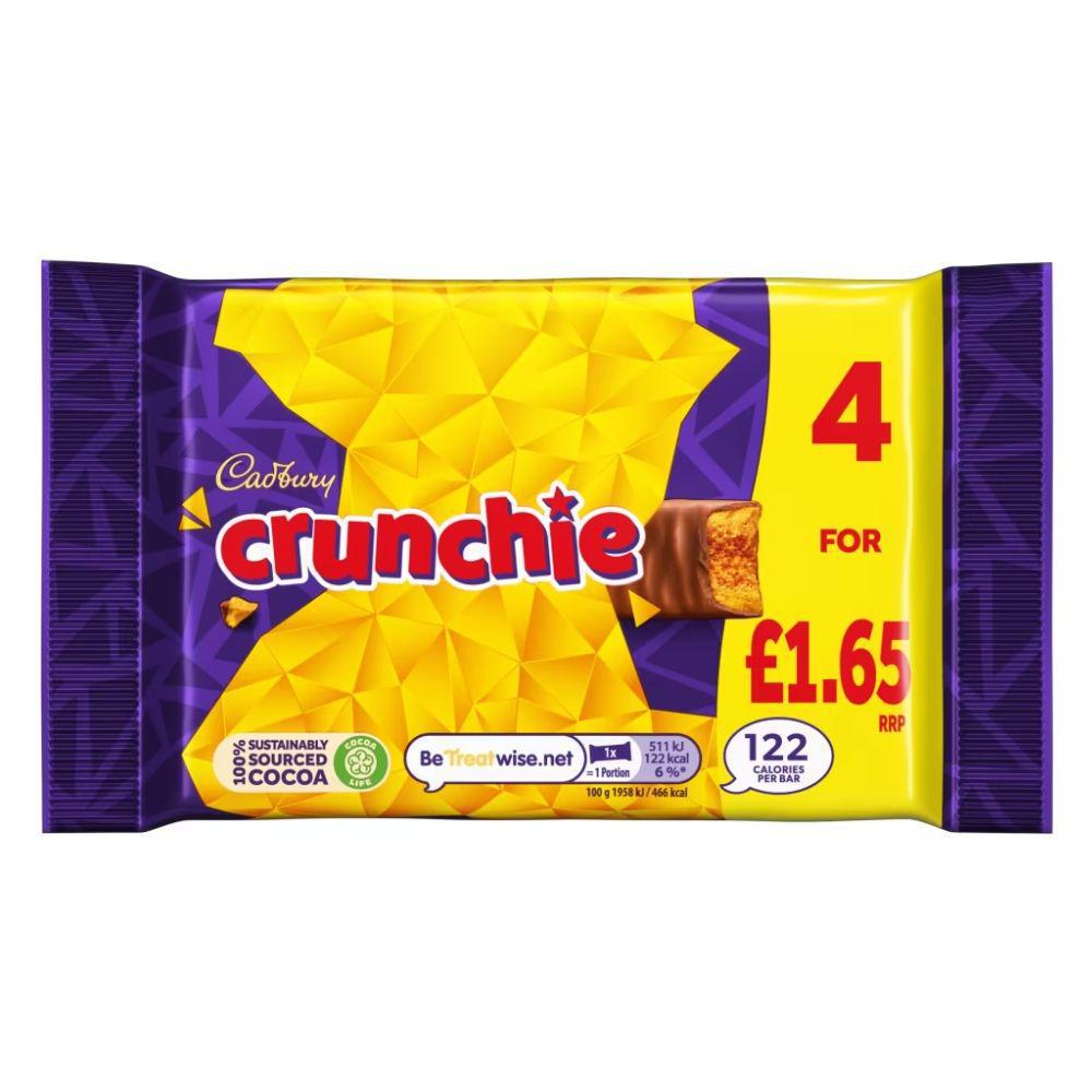 Cadbury Crunchie Chocolate Bars 4 Pack 104.4g