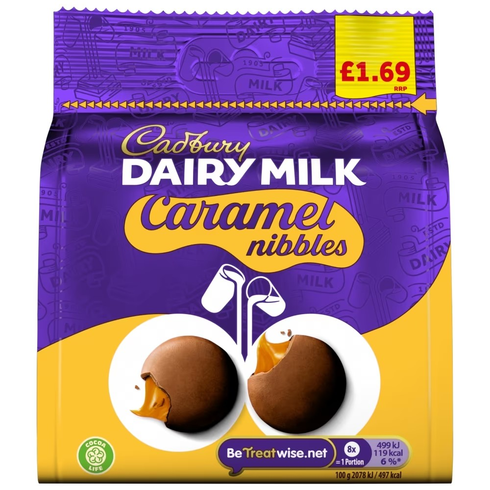 Cadbury Dairy Milk Caramel Nibbles Bag 85g £1.69