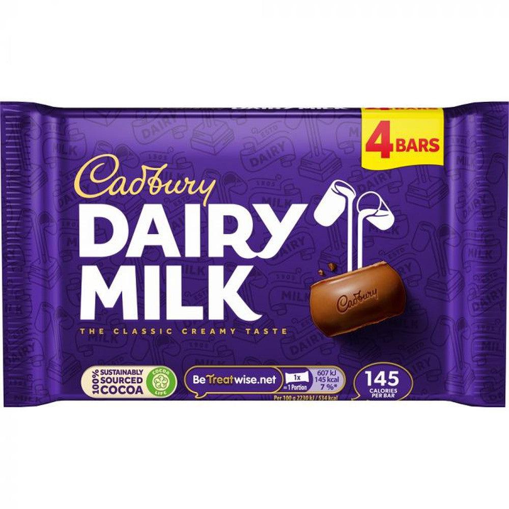 Cadbury Dairy Milk Chocolate Bar 4 Pack 108.8g