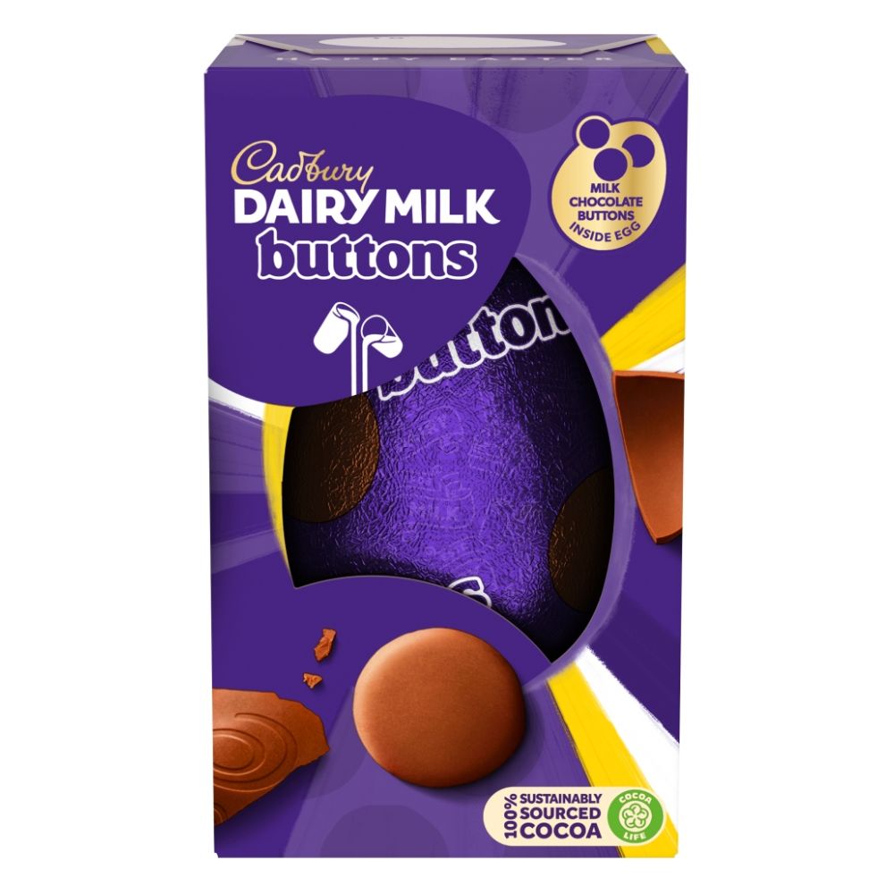 Cadbury Dairy Milk Giant Buttons Chocolate Easter Egg 96g