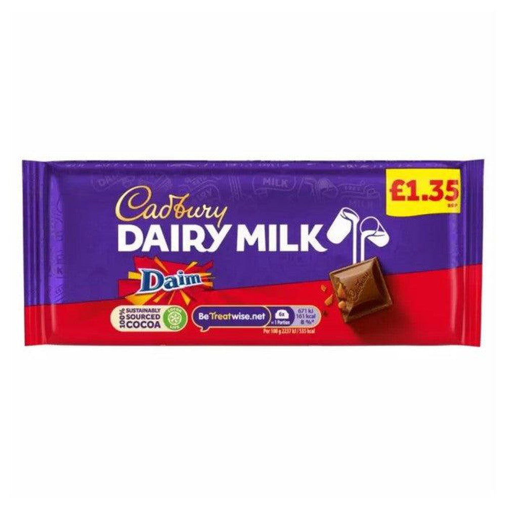 Cadbury Dairy Milk With Daim Chocolate Bar 120g