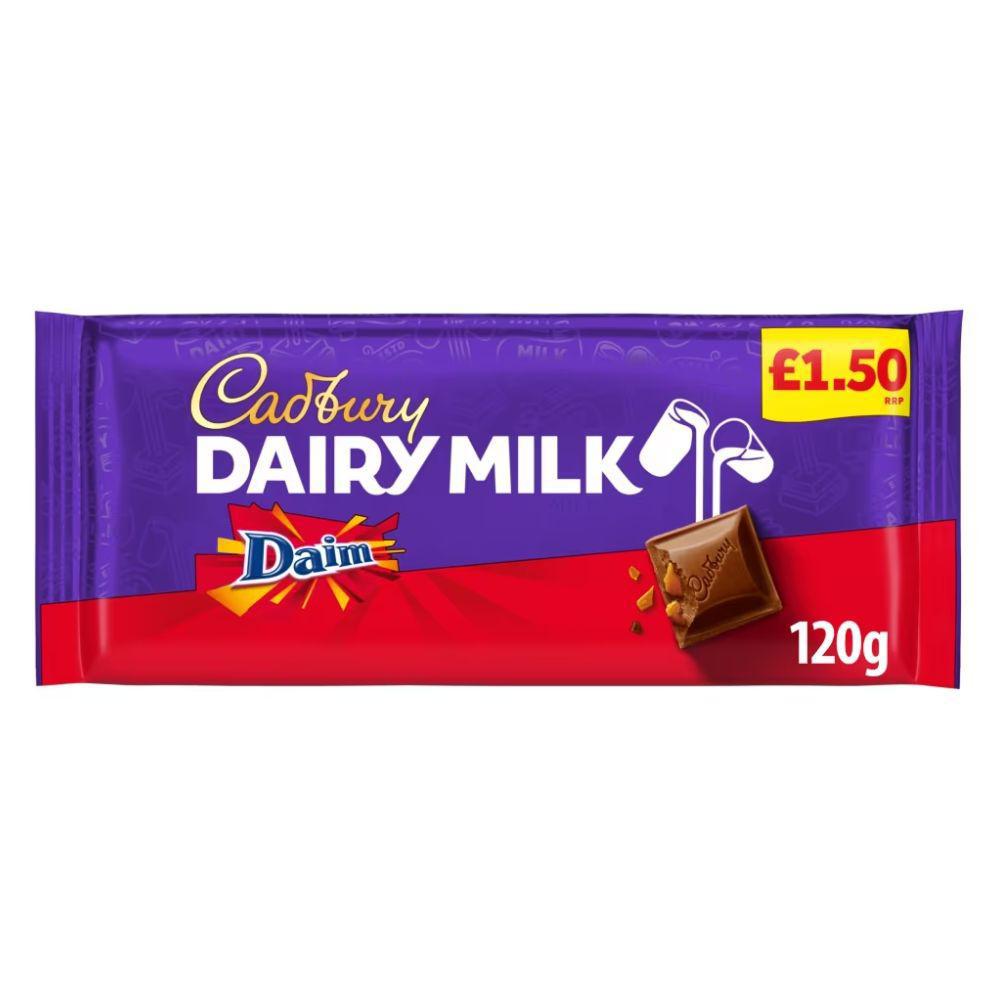 Cadbury Dairy Milk With Daim Chocolate Bar 120g