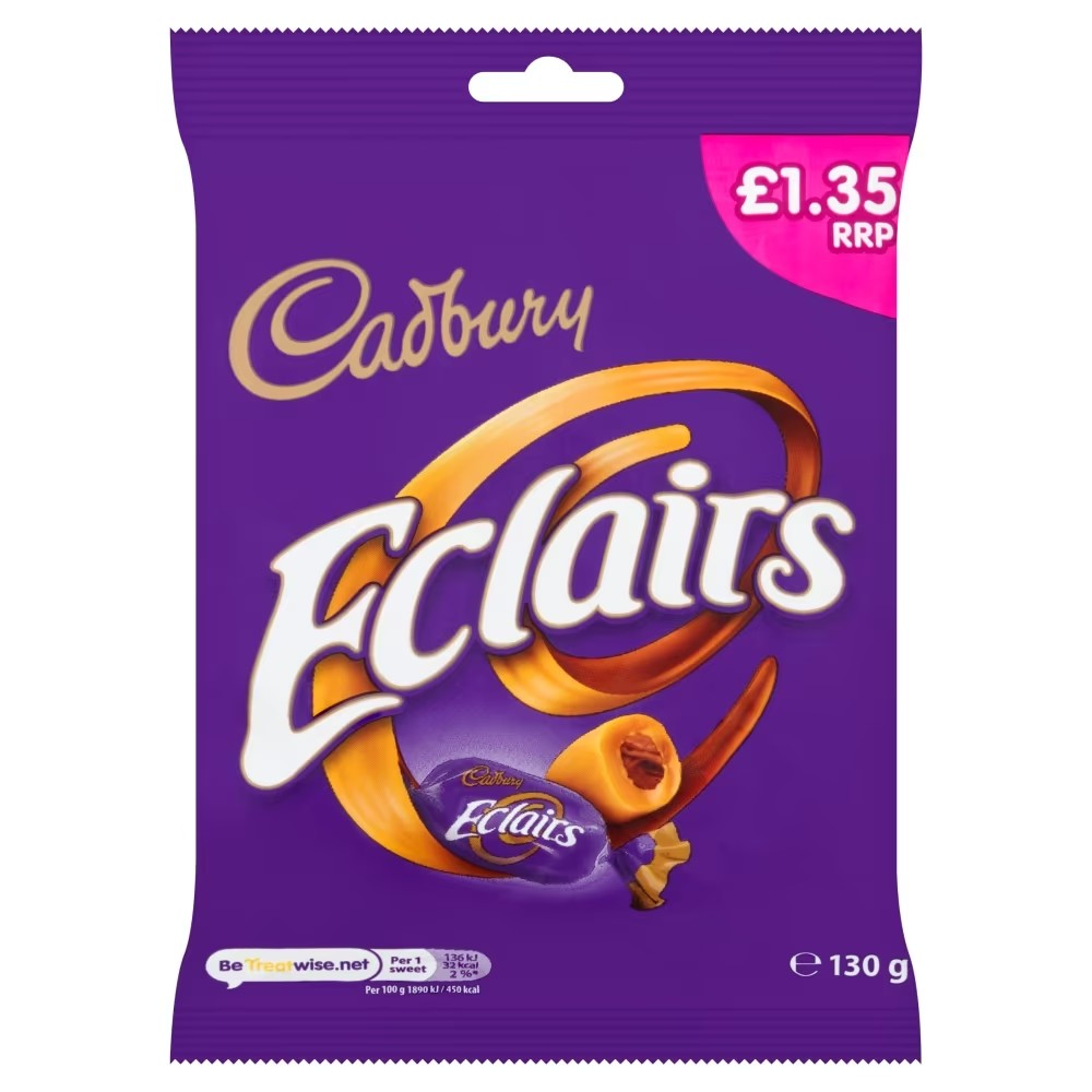 Cadbury Eclairs Classic Chocolate Bag 130g