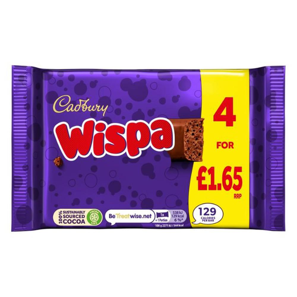 Cadbury Wispa Chocolate Bar 4 Pack 94.8g