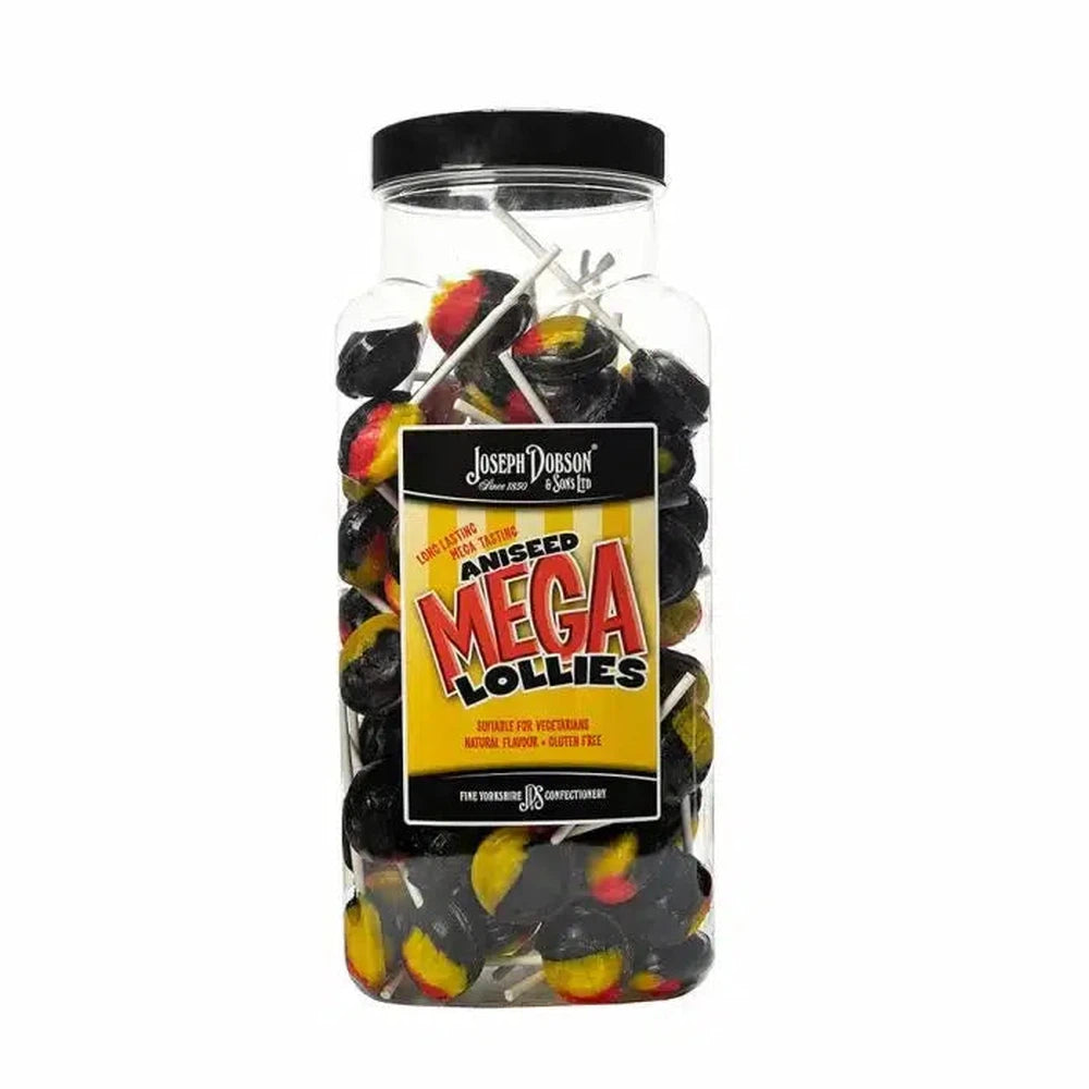 Dobsons Aniseed Mega Lollies Jar 1.9kg