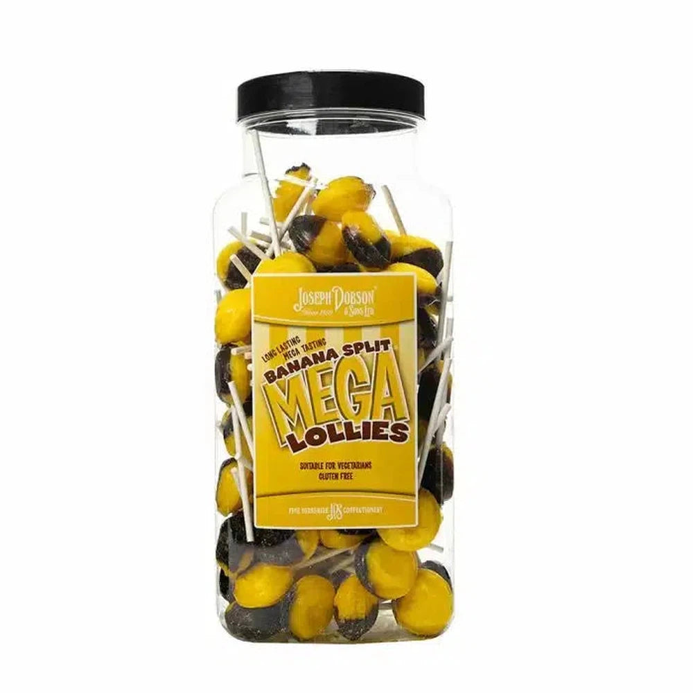 Dobsons Banana Split Mega Lollies Jar 1.9kg