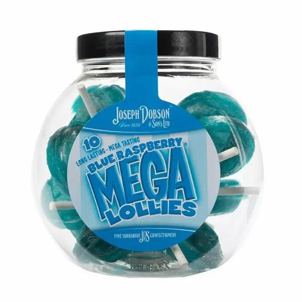 Dobsons Blue Raspberry Mega Lollies Gift Jar 225g