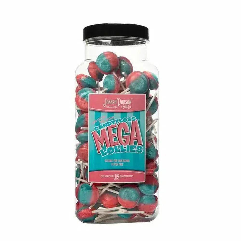 Dobsons Candyfloss Mega Lollies Jar 1.9kg