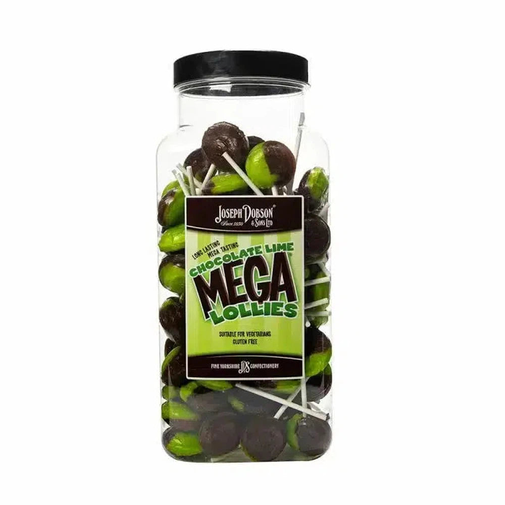 Dobsons Chocolate Lime Mega Lollies Jar 1.9kg