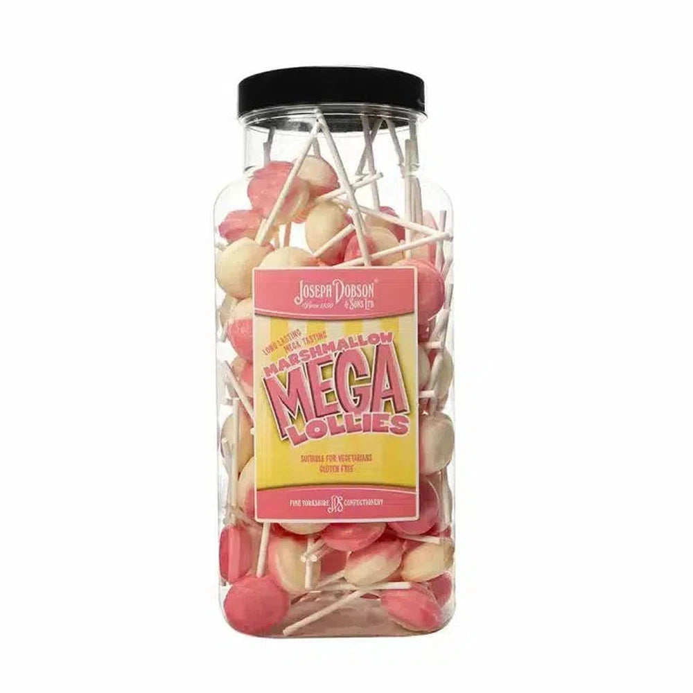 Dobsons Marshmallow Mega Lollies Jar 1.9kg