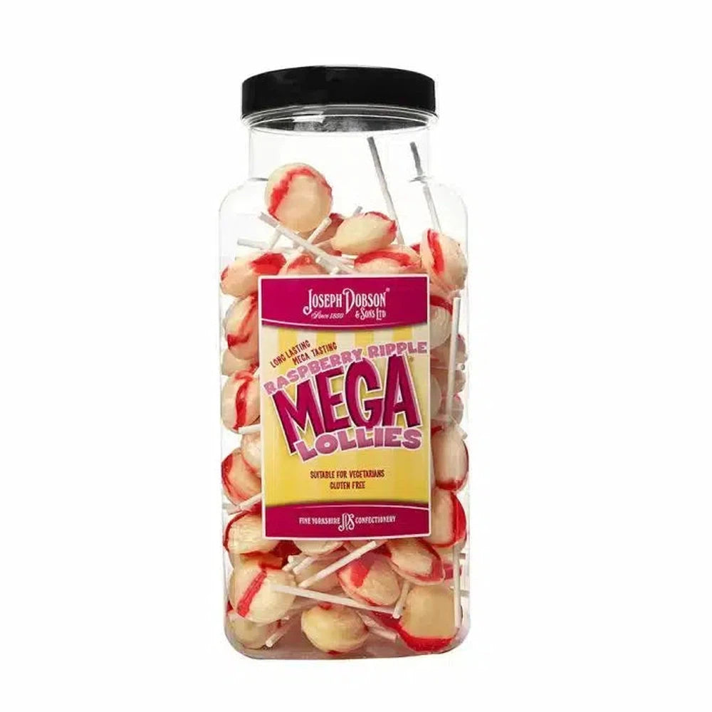 Dobsons Raspberry Ripple Ice Cream Mega Lollies Jar 1.9kg