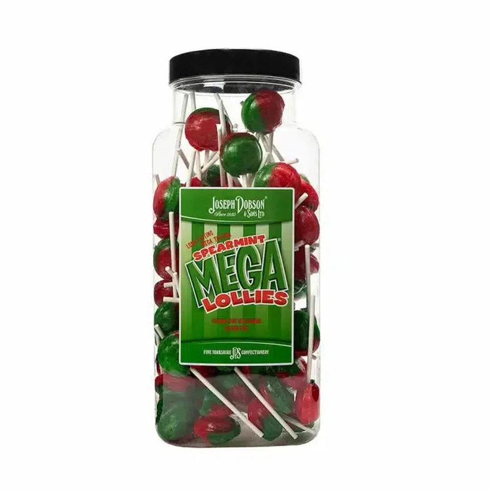 Dobsons Spearmint Mega Lollies Jar 1.9kg