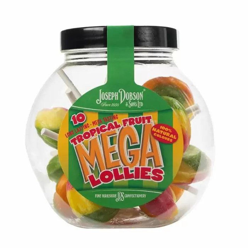 Dobsons Tropical Fruit Mega Lollies Gift Jar 225g