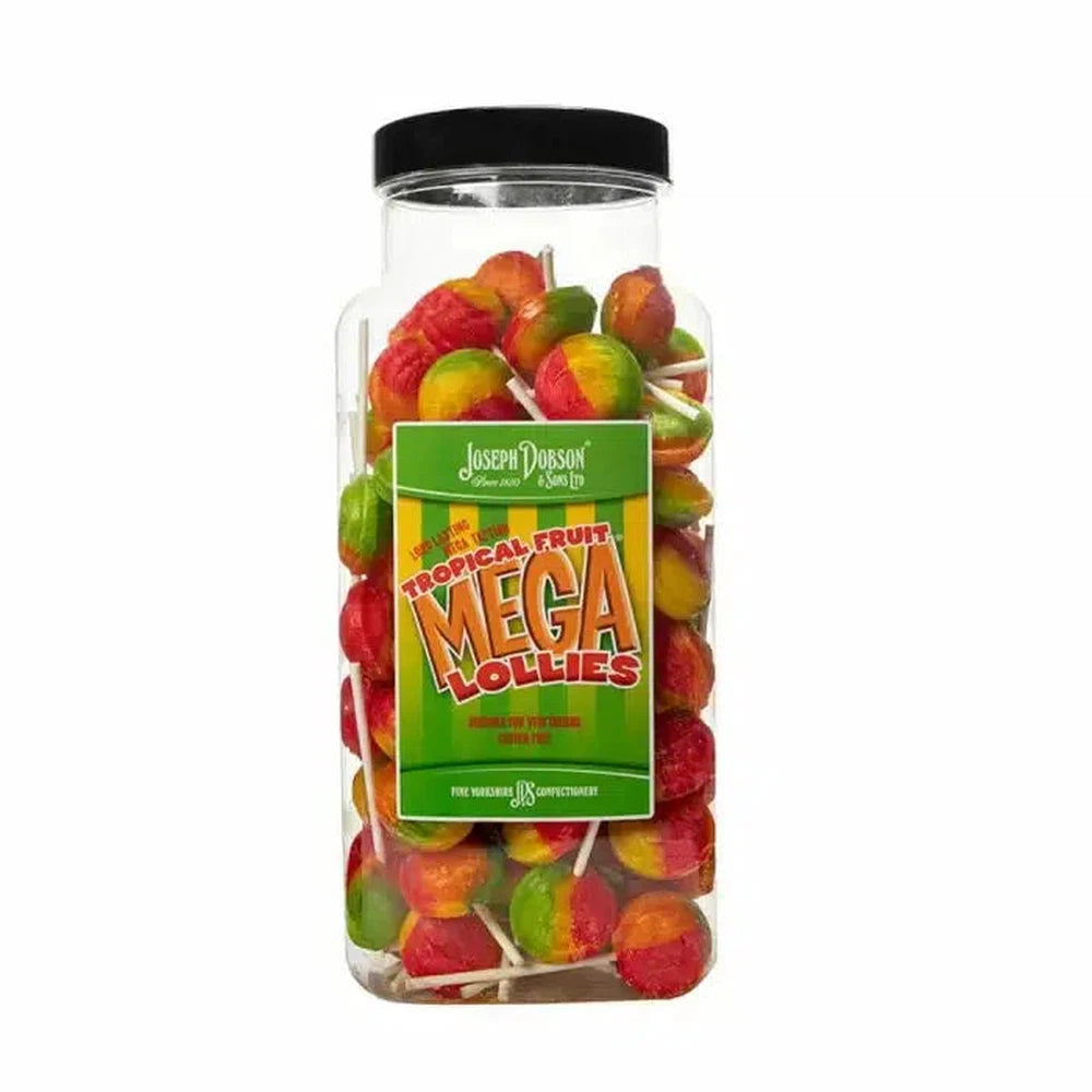 Dobsons Tropical Fruit Mega Lollies Jar 1.9kg