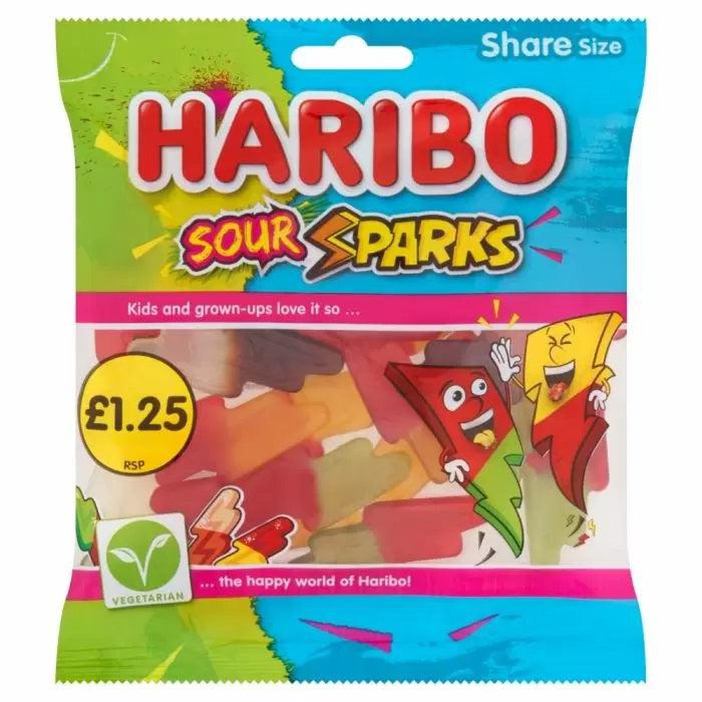 Haribo Sour Sparks Bag 140g