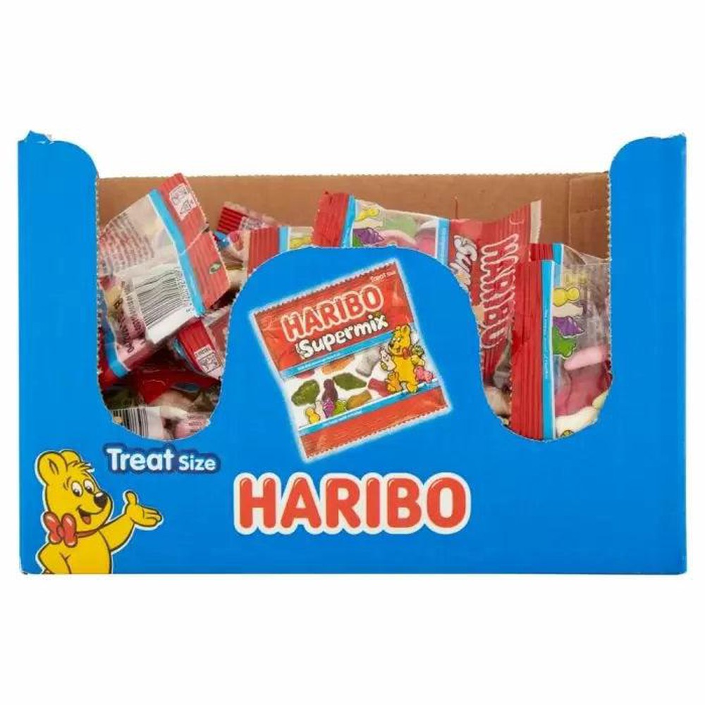 Haribo Supermix Minis Treat Bags 16g box of 100