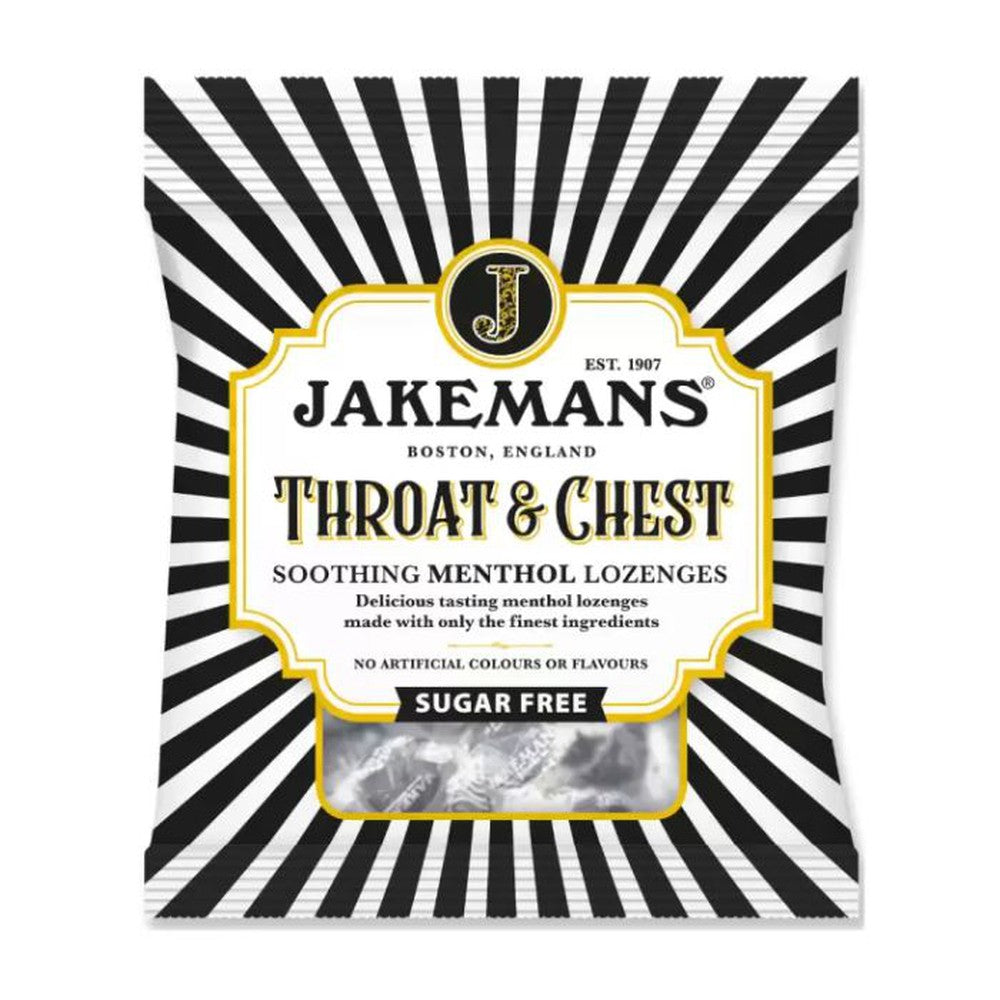 Jakemans Throat And Chest Sugar Free Bag 50g