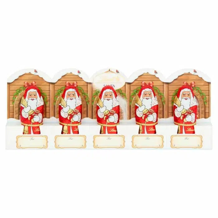 Lindt Milk Chocolate Santa Collection 5 Pack 50g