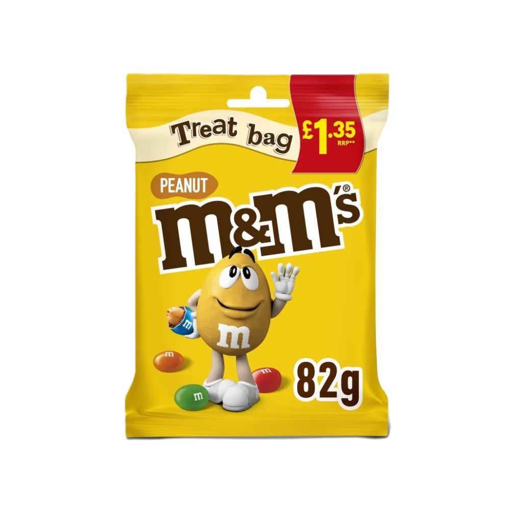 M&M's Peanut Chocolate Treat Bags 82g