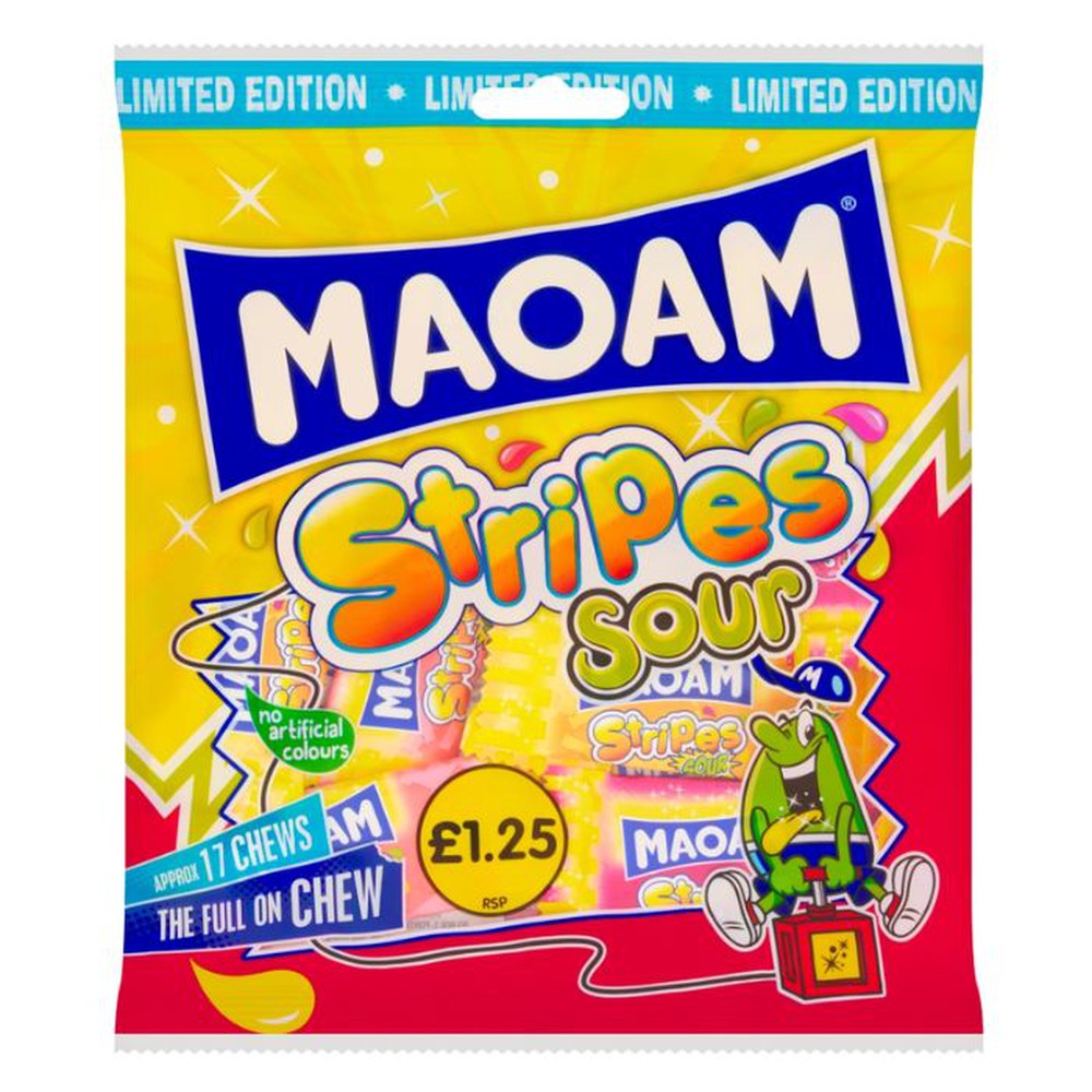 Maoam Limited Edition Stripes Sour Bag 140g