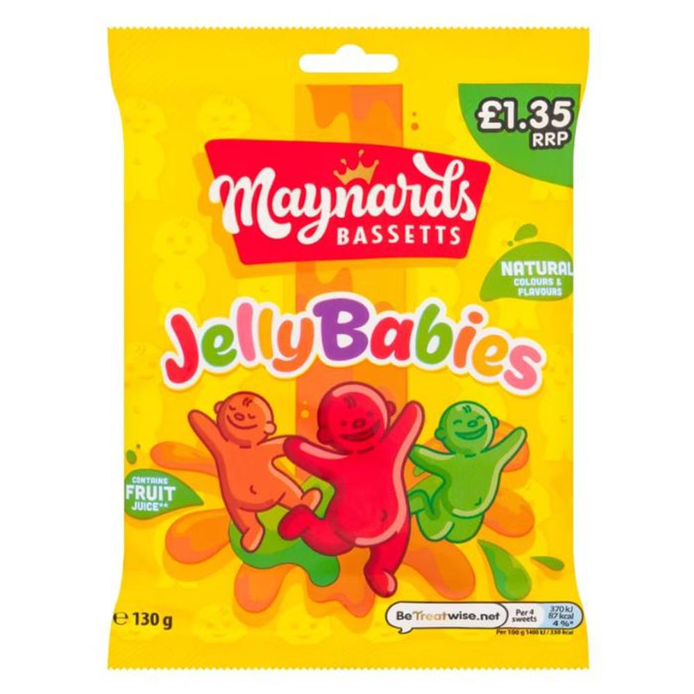 Maynards Bassetts Jelly Babies Sweets Bag 130g