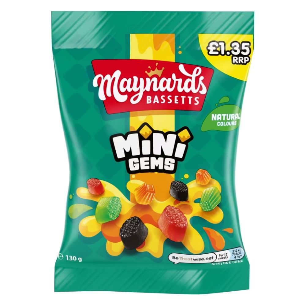 Maynards Bassetts Mini Gems 130g