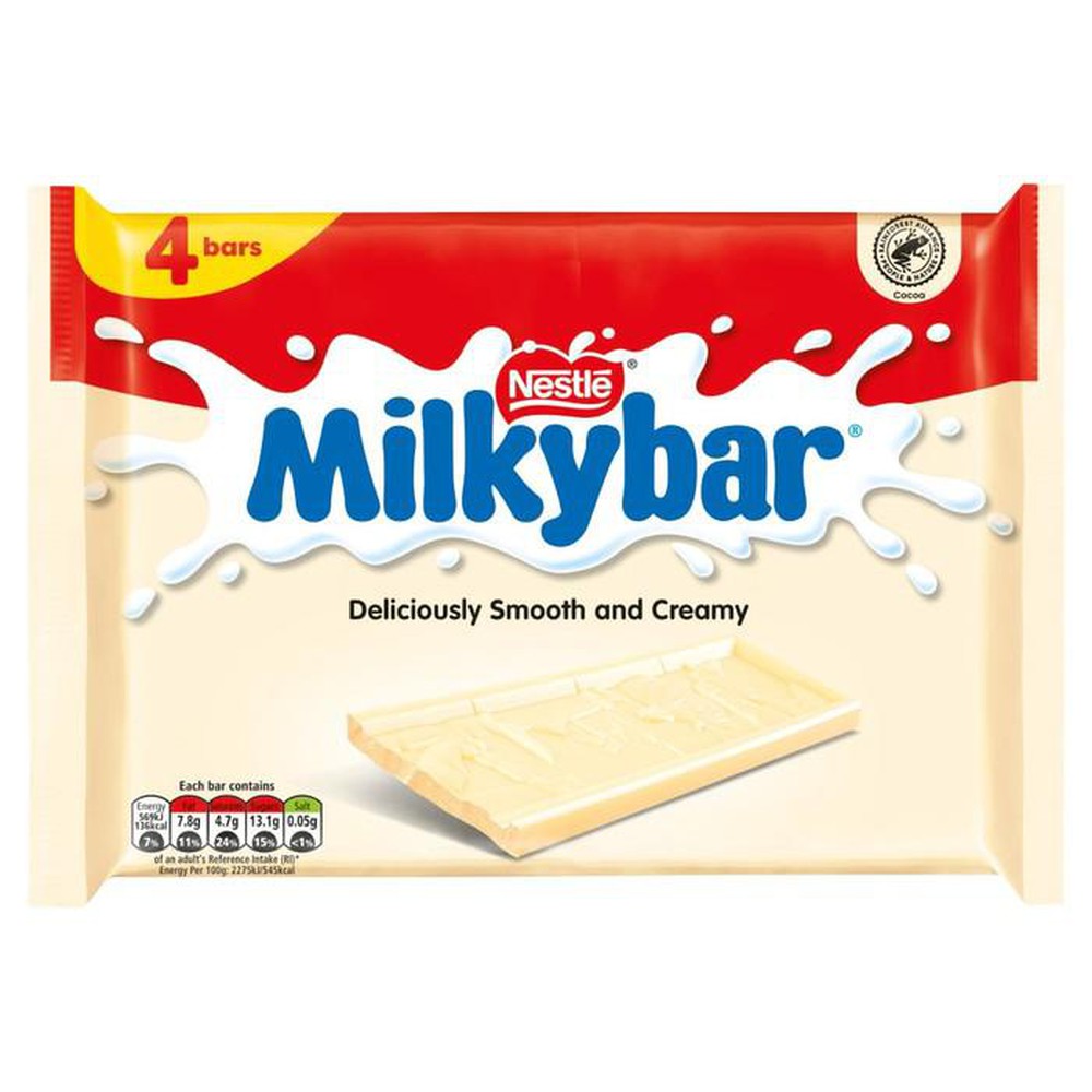 Milkybar White Chocolate Medium Bars 25g 4 Pack