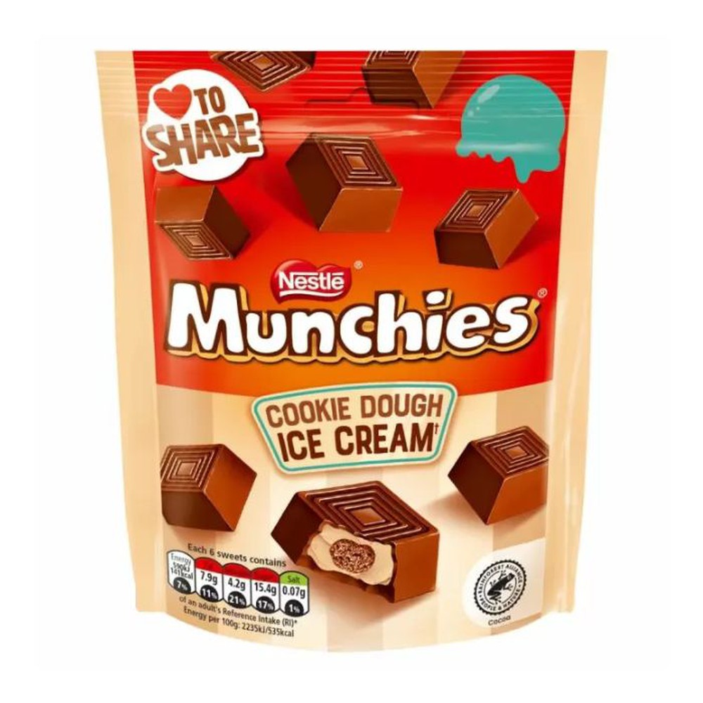 Munchies Milk Chocolate Cookie Dough Ice Cream Pouch 97g