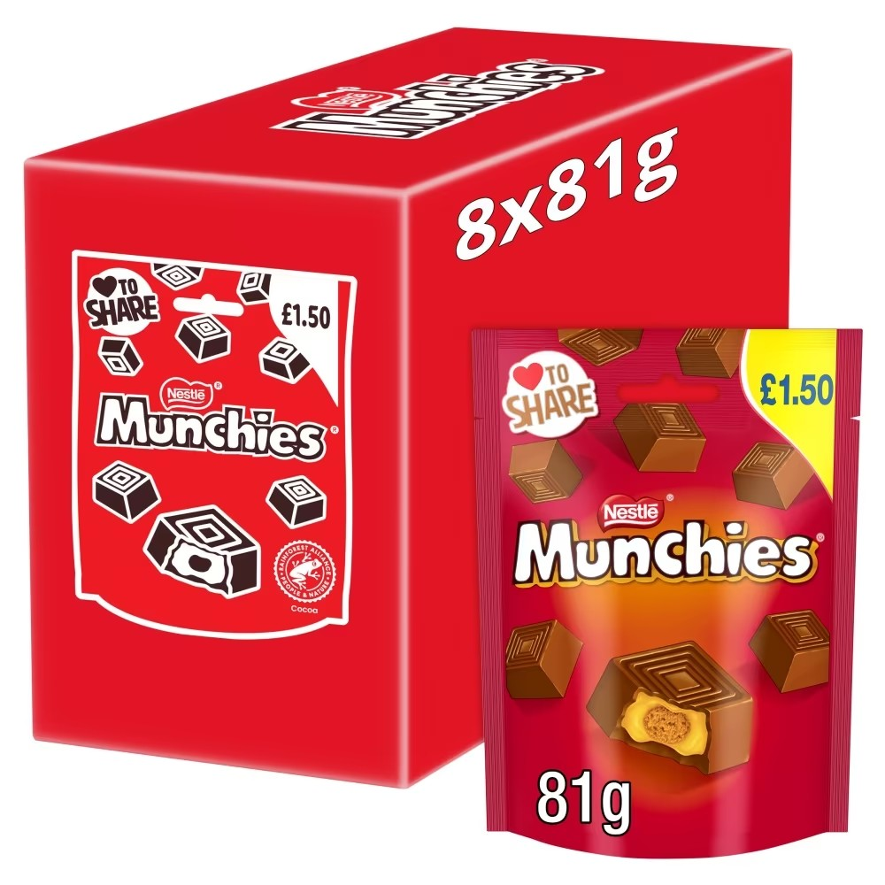 Munchies Milk Chocolate Sharing Pouch 81g