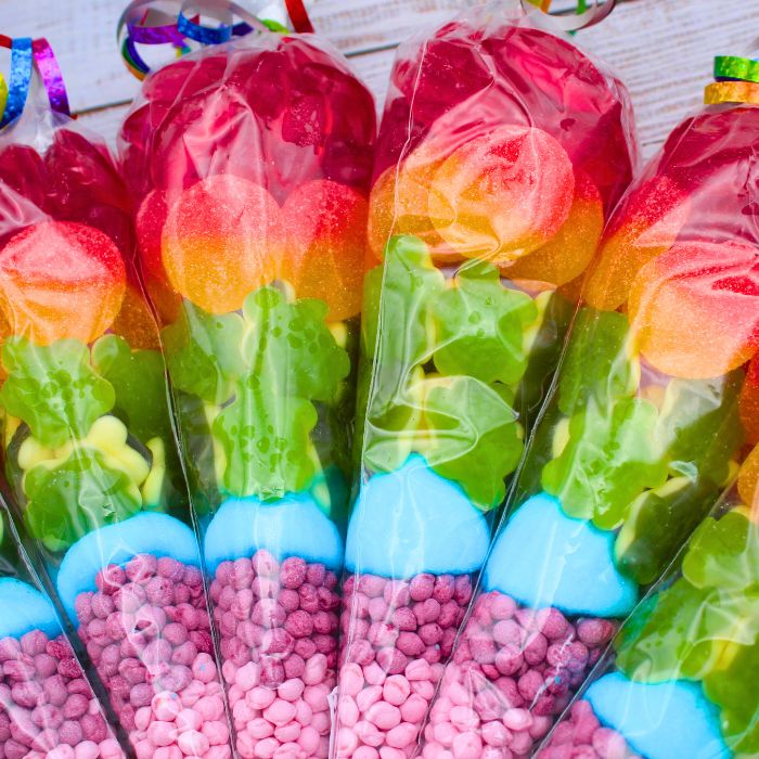 Prefilled Sweet Shop Made Rainbow Sweet Cone