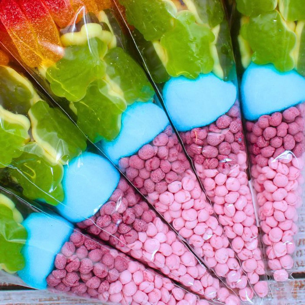 Prefilled Sweet Shop Made Rainbow Sweet Cone