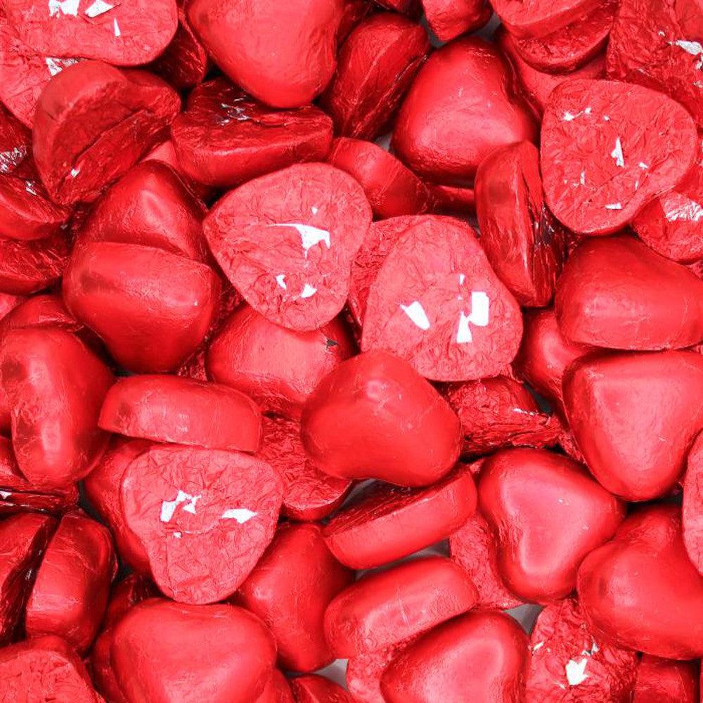 Red Foiled Milk Chocolate Hearts