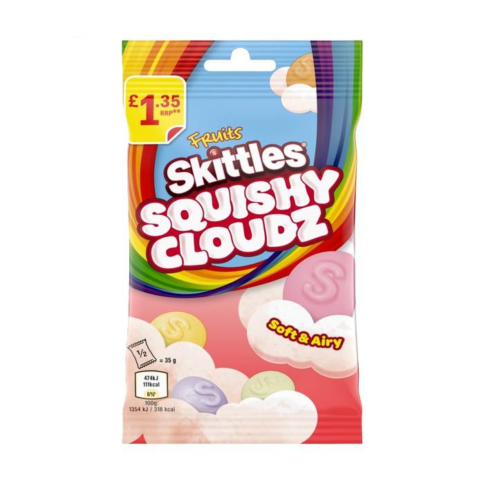 Skittles Squishy Cloudz Fruit Sweets Treat Bag 70g