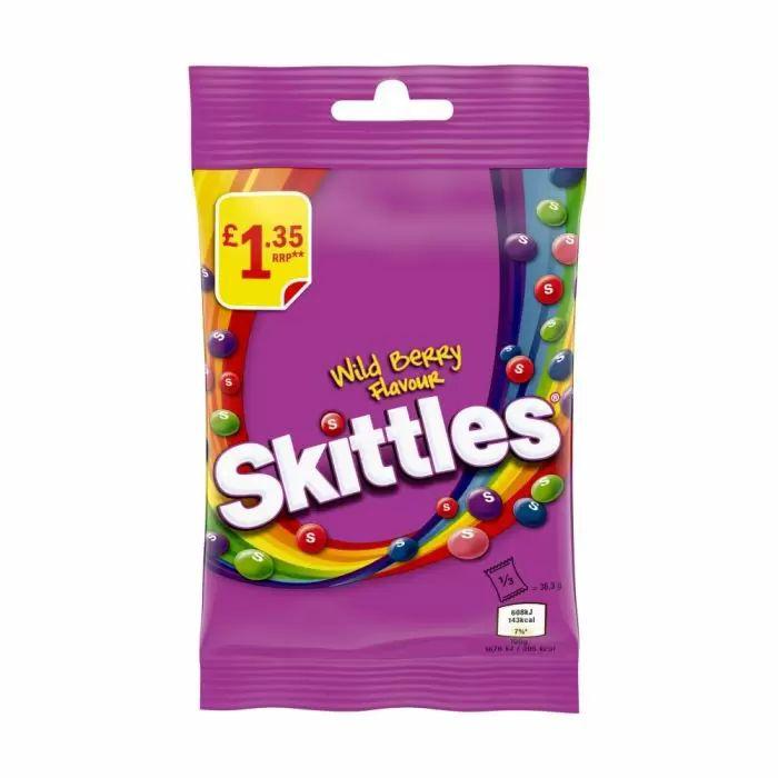 Skittles Wild Berry Fruit Flavoured Treat Bag 109g