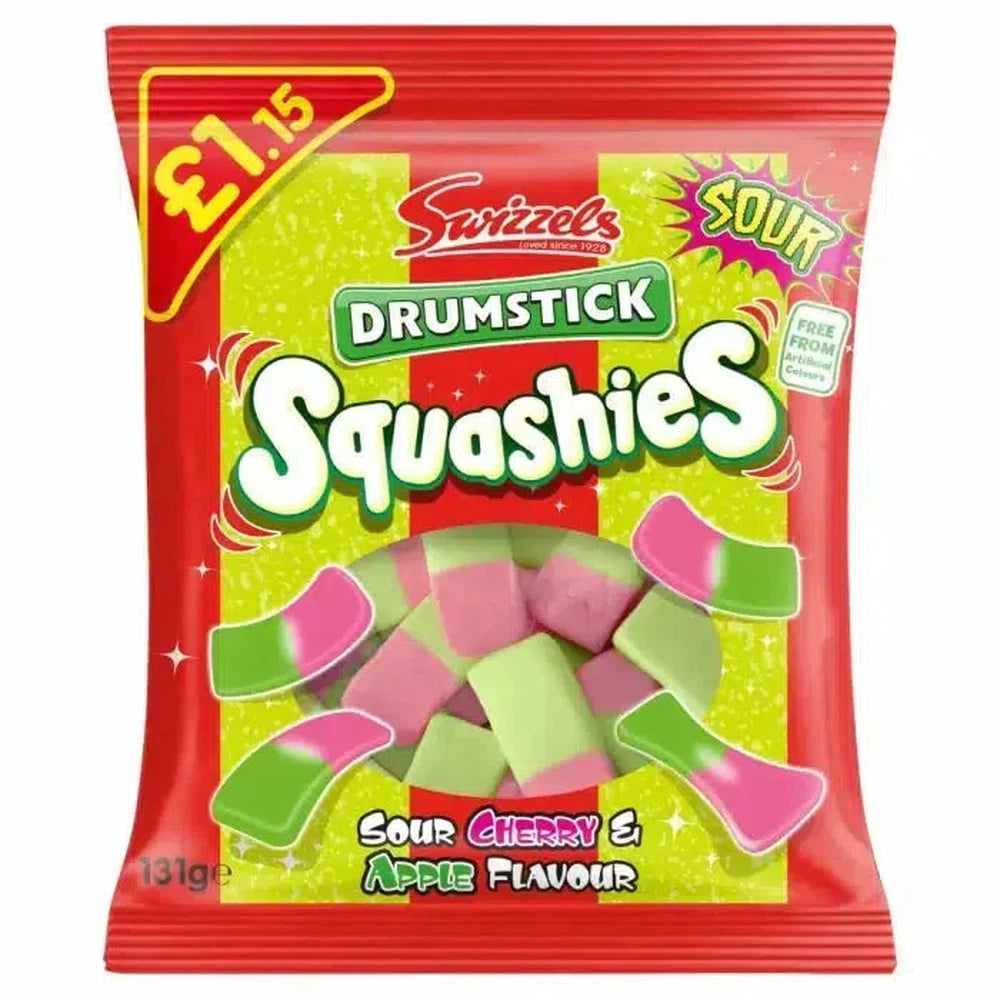 Swizzels Sour Drumstick Squashies Bag 120g