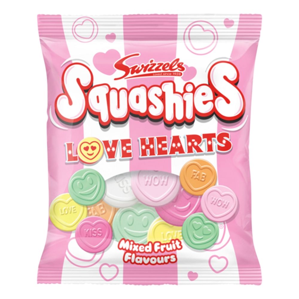 Swizzels Squashies Love Hearts Mixed Fruit Flavour 120g