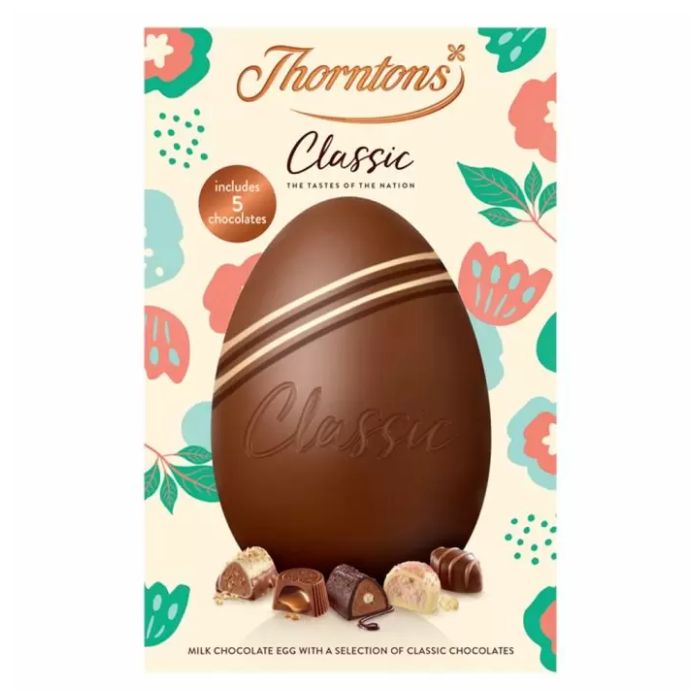 Thorntons Classic Milk Chocolate Easter Egg 150g - BBD 27 JUN 2024