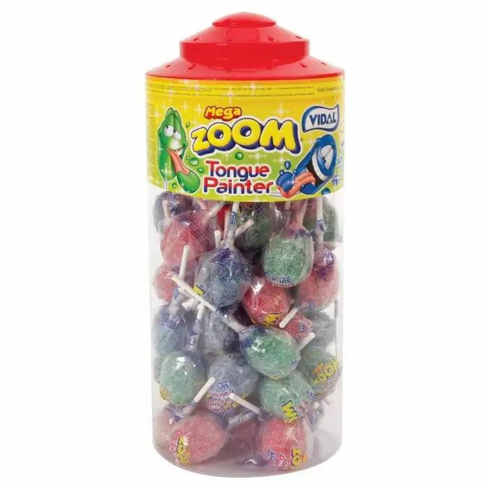 Vidal Mega Zoom Cherry Tongue Painter Lollies