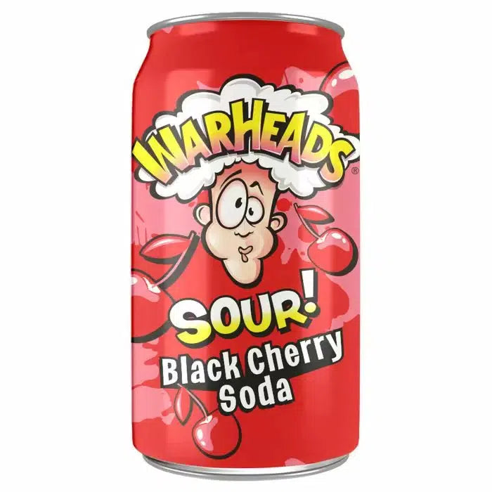 Warheads Sour Black Cherry Soda Cans (355ml)