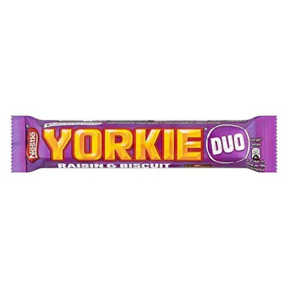 Yorkie Raisin & Biscuit Chocolate Duo Bar 66g