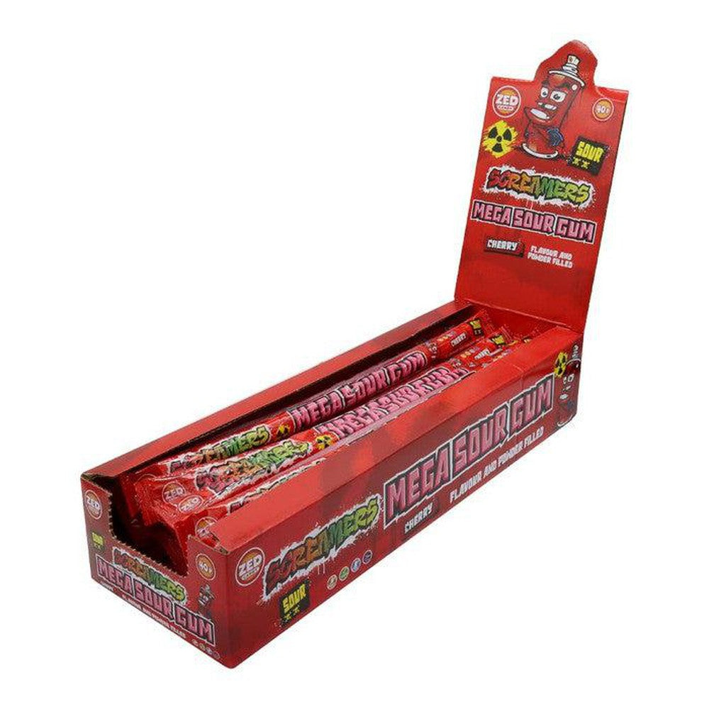 Zed Candy Screamers Mega Sour Cherry Gum Pack 30g